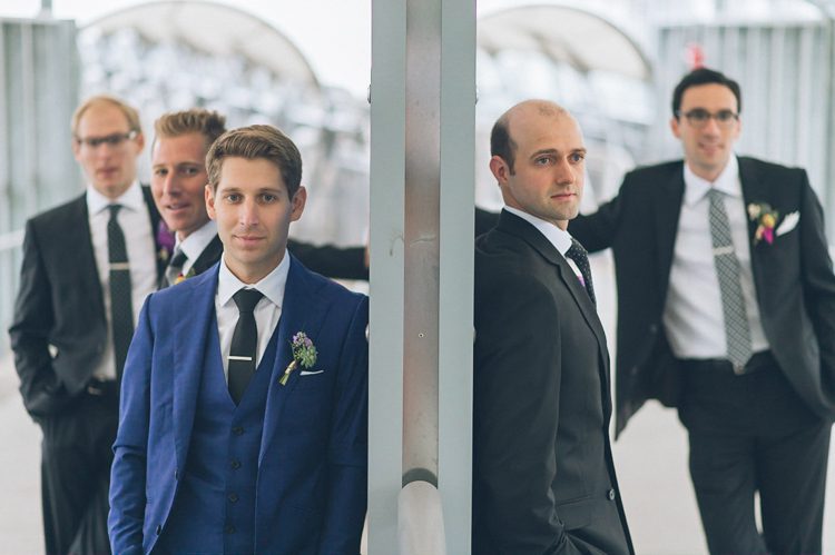 Groomsmen portraits on the morning of their Chart House wedding in Weehawken. Captured by NJ wedding photographer, Ben Lau.