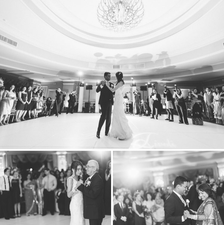 First dances on the evening of an Oheka Castle wedding in Long Island, NY. Captured by NYC wedding photographer Ben Lau.