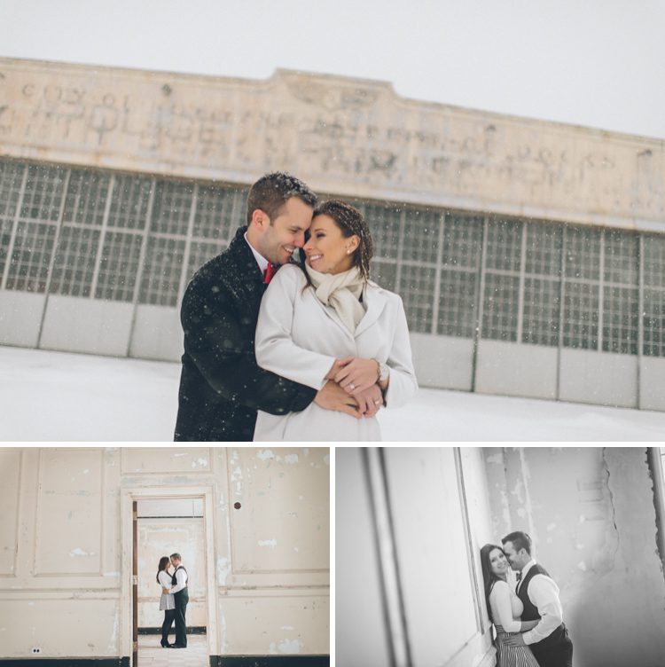 Brooklyn engagement session at a winery and an abandoned airfield. Captured by NYC wedding photographer Ben Lau.