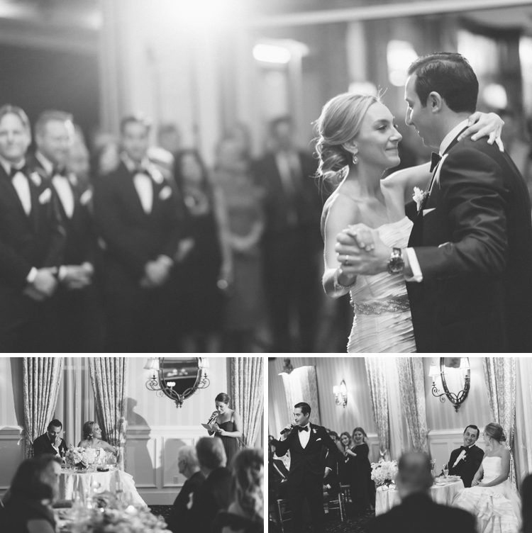 First dances and toasts during a Mallard Island Yacht Club wedding reception. Captured by NJ wedding photographer Ben Lau.