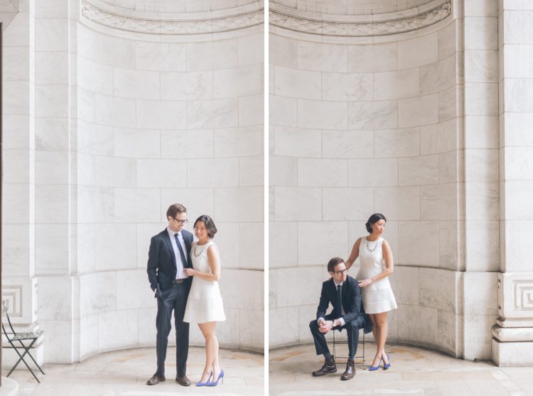 Rainy engagement session in Midtown Manhattan. Captured by NYC wedding photographer Ben Lau.