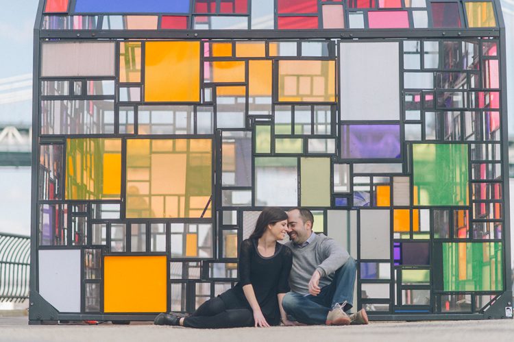 Brooklyn engagement session in DUMBO and Williamsburg, captured by NJ wedding photographer Ben Lau.