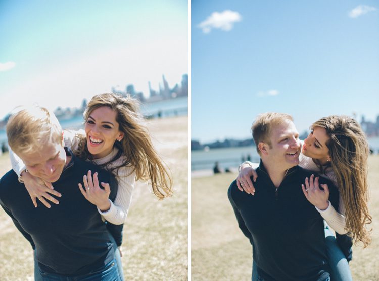 Brooklyn & Jersey City Engagement session captured by NYC wedding photographer Ben Lau.