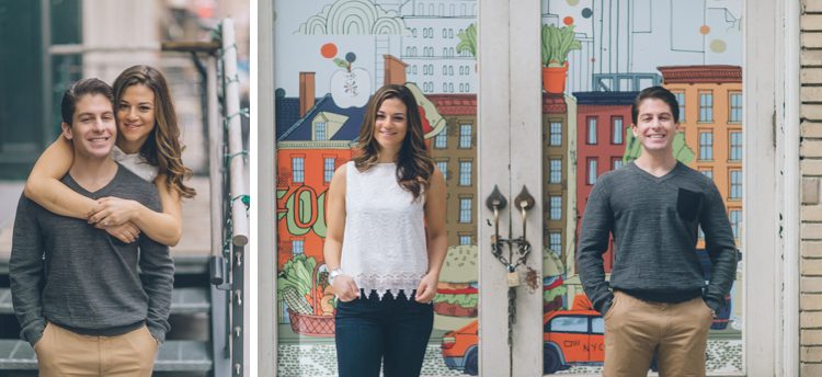 South Street Seaport engagement session captured by NYC wedding photographer Ben Lau.