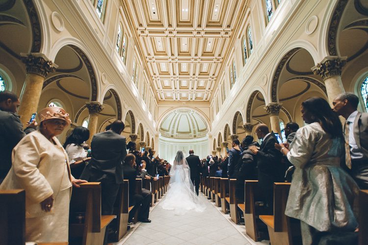 Wedding ceremony at the Immaculate Conception Church in Montclair, NJ. Captured by NJ wedding photographer Ben Lau.