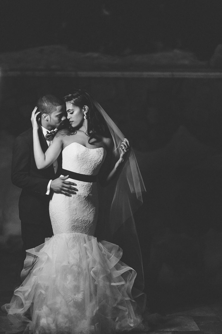 Bride and groom wedding photos at the Venetian in Garfield, NJ. Captured by NJ wedding photographer Ben Lau.