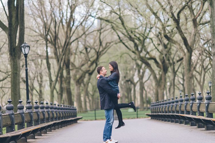 Central Park engagement session in NYC, captured by NYC wedding photographer Ben Lau.