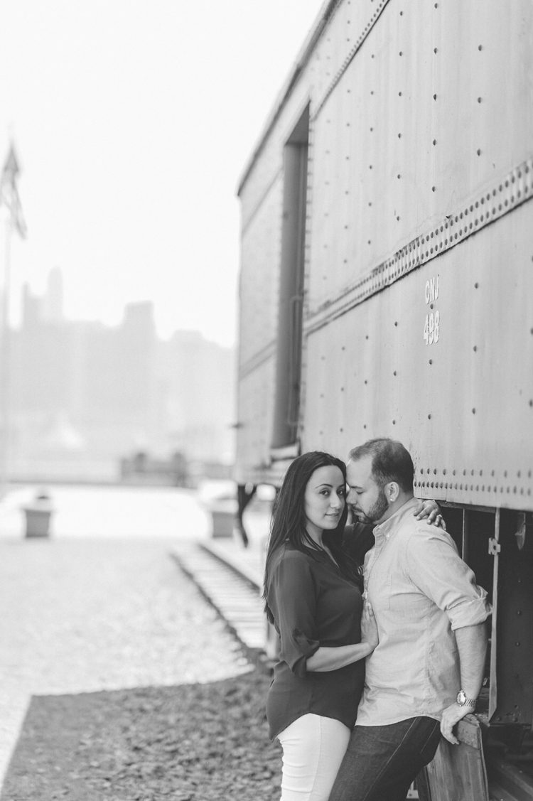 NYC engagement session in Washington Square Park captured by NYC wedding photographer Ben Lau.