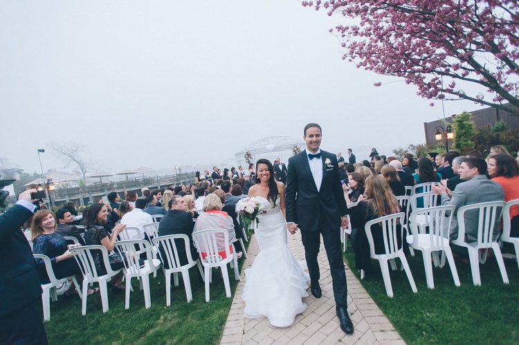 Wedding ceremony at the Riviera in Massapequa, captured by NYC wedding photographer Ben Lau.