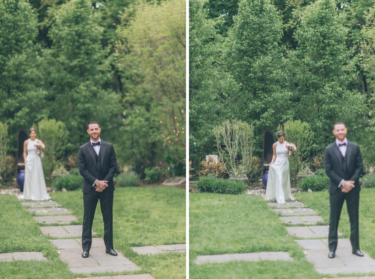 First look for a Crabtree's Kittle House Wedding in Chappaqua, NY, captured by NYC wedding photographer Ben Lau.
