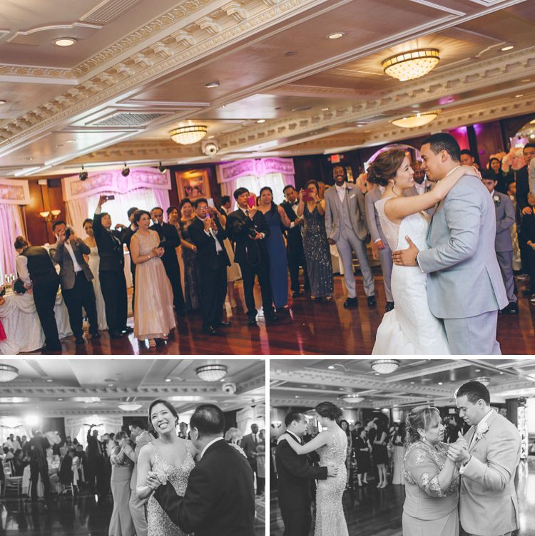 Wedding reception during a Westbury Manor wedding in Westbury, NY. Captured by Long Island Wedding Photographer Ben Lau.
