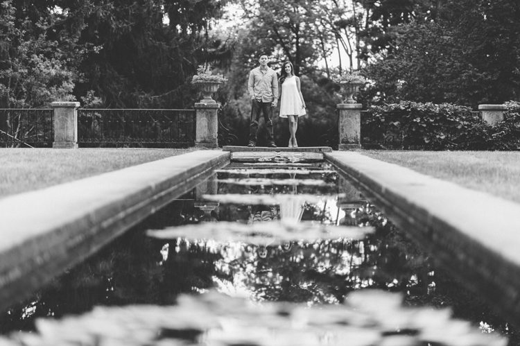 NJ Botanical Garden engagement session at Skylands Manor, captured by North Jersey wedding photographer Ben Lau.