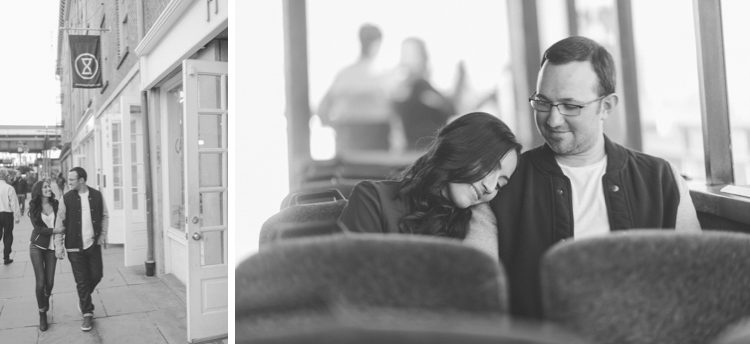 South Street Seaport and Brooklyn engagement session captured by NYC wedding photographer Ben Lau.