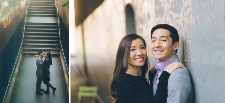 High Line Park engagement session captured by NYC wedding photographer Ben Lau.