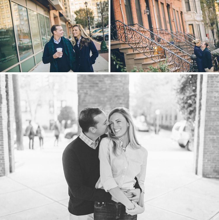 Meghan & Chris' Hoboken engagement session, captured by NJ wedding photographer Ben Lau.