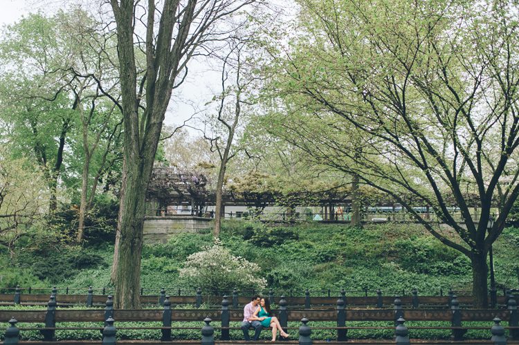 Central Park engagement session and South Street Seaport engagement session in NYC, captured by NYC wedding photographer Ben Lau.