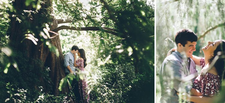 Willowwood Arboretum engagement session in Bedminster, NJ - captured by North Jersey wedding photographer Ben Lau.