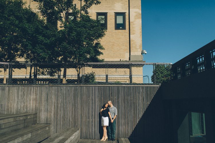 High Line engagement session in the Meatpacking District - captured by NYC wedding photographer Ben Lau.