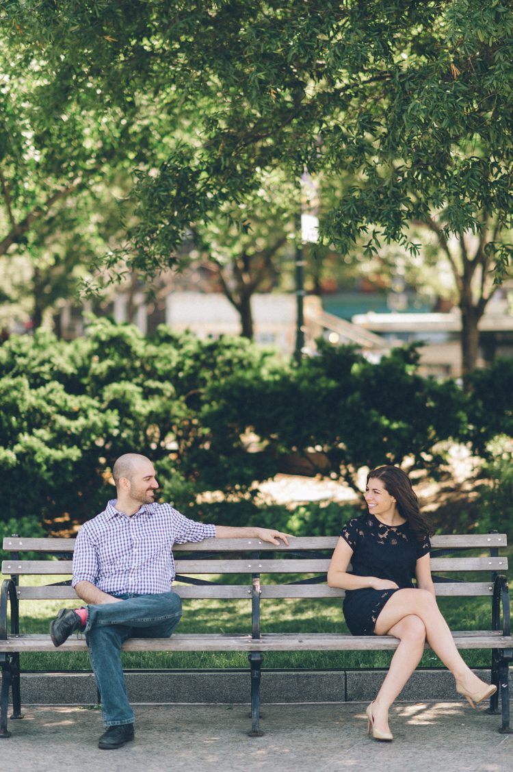 High Line engagement session in the Meatpacking District - captured by NYC wedding photographer Ben Lau.