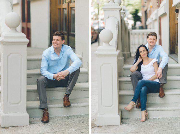 Contemporary Hoboken engagement session captured by North Jersey wedding photographer Ben Lau.