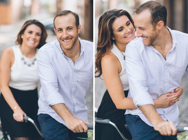 Romantic, candid engagement session in Hoboken, captured by contemporary NJ wedding photographer Ben Lau.