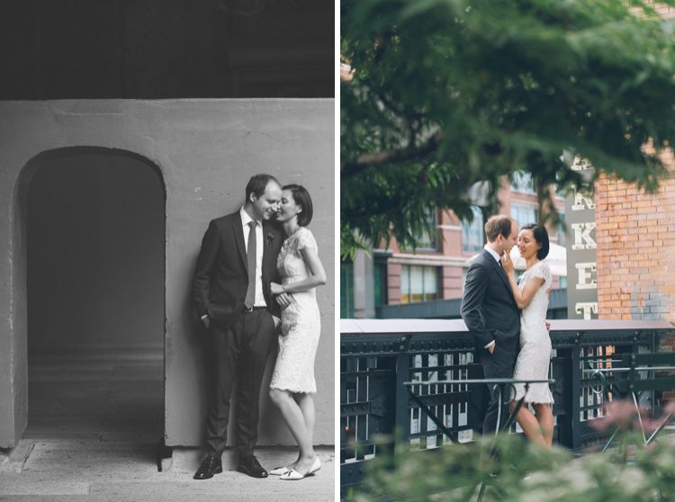 Wedding photos in Chelsea, Meatpacking and the Whitney Museum after a NYC City Hall wedding, captured by NYC City Hall wedding photographer Ben Lau.