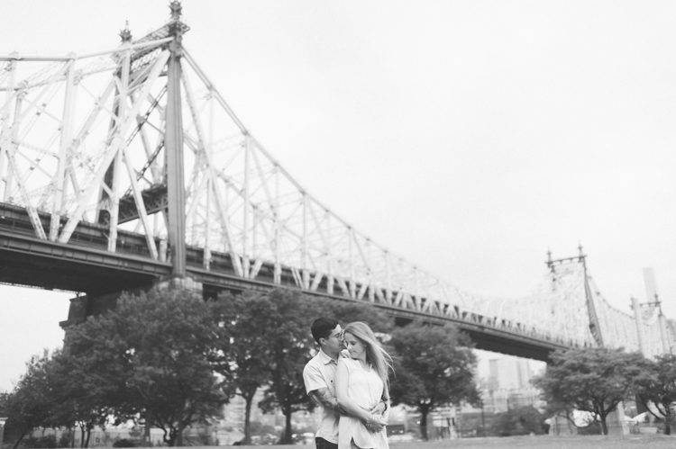 Long Island City engagement session captured by fun NYC wedding photographer Ben Lau.