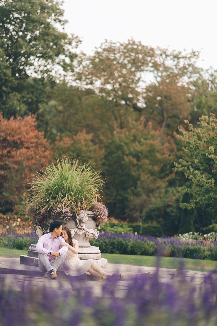 NJ Botanical Gardens engagement session in Ringwood, NJ - captured by NJ wedding photographer Ben Lau.