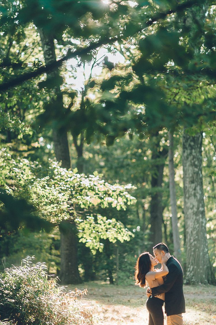 Frelinghuysen Arboretum engagement session in Morristown, NJ, captured by Morristown wedding photographer Ben Lau.