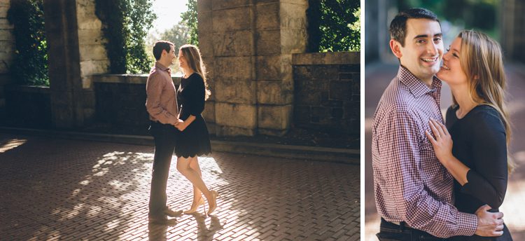 Fort Tryon Park engagement session in NYC, captured by fun and romantic NYC wedding photographer Ben Lau.