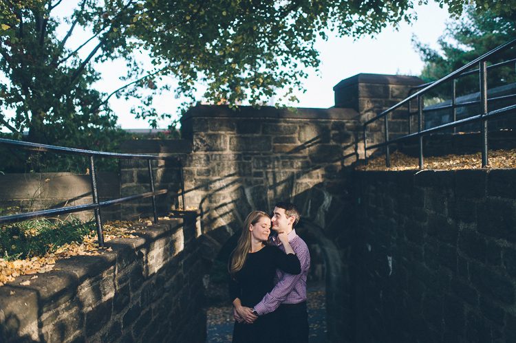 Fort Tryon Park engagement session in NYC, captured by fun and romantic NYC wedding photographer Ben Lau.