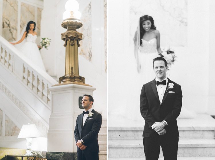 The George Peabody Library wedding in Baltimore, MD - captured by photo-documentary Baltimore wedding photographer Ben Lau.