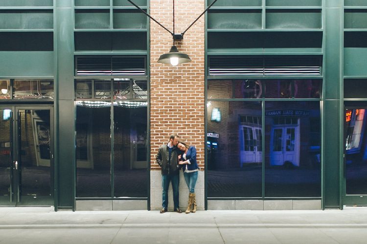 NYC engagement session at Grand Central, Bryant Park, NYPL and South Street Seaport, captured by NYC wedding photographer Ben Lau.