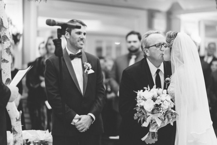 Winter Rock Island Lake Club wedding in Sparta, NJ - photojournalistic, natural, unposed wedding photography captured by Ben Lau Photography.