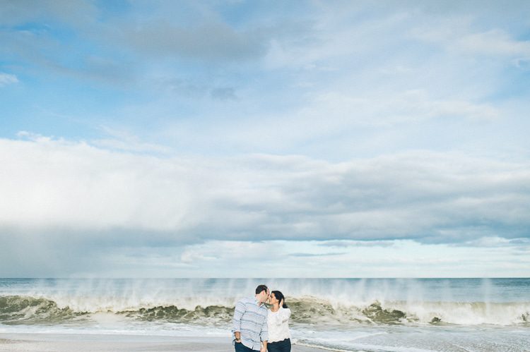 Jersey Shore engagement session in Point Pleasant, captured by North Jersey wedding photographer Ben Lau.