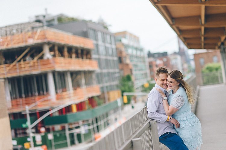 Williamsburg engagement session in Brooklyn, captured by photojournalistic NYC wedding photographer Ben Lau.