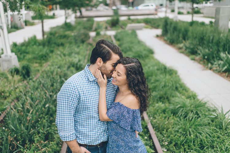 Long Island City engagement session in NYC, captured by photojournalistic wedding photographer Ben Lau.