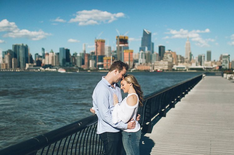 Uptown Hoboken engagement session captured by North Jersey wedding photographer Ben Lau.