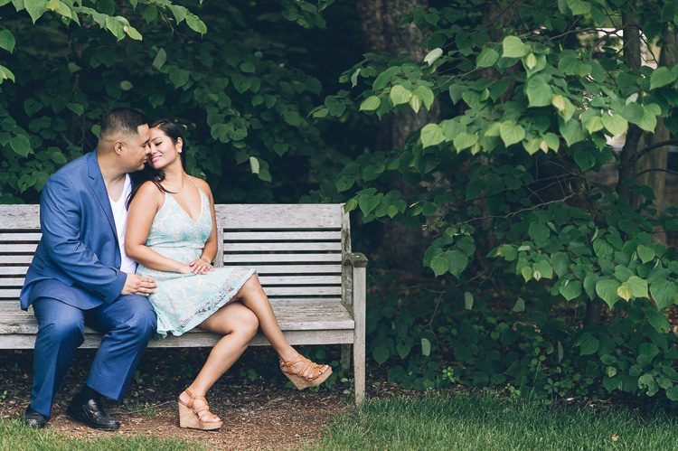 Central NJ engagement session at the Grounds for Sculpture, captured by Central Jersey wedding photographer Ben Lau.