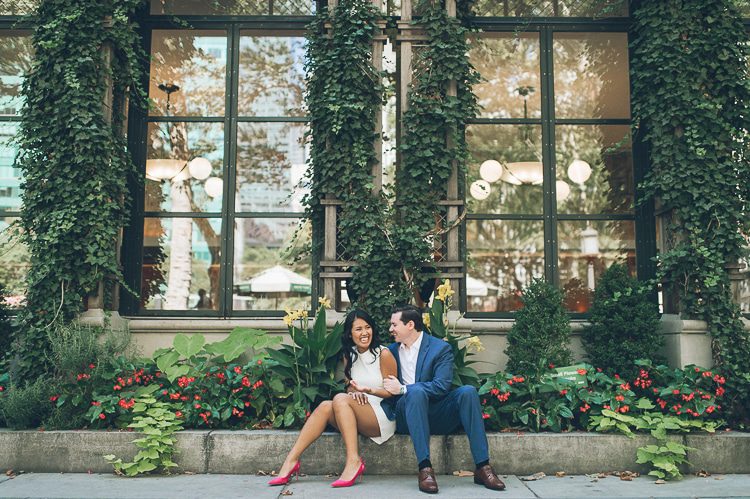 Brooklyn engagement session in DUMBO, captured by North Jersey wedding photographer Ben Lau.