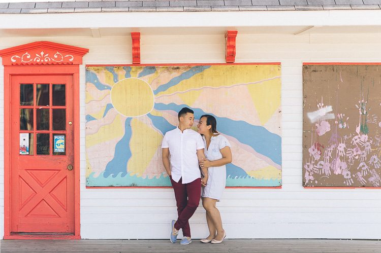 Cape May engagement session in South Jersey, captured by Central NJ wedding photographer Ben Lau.