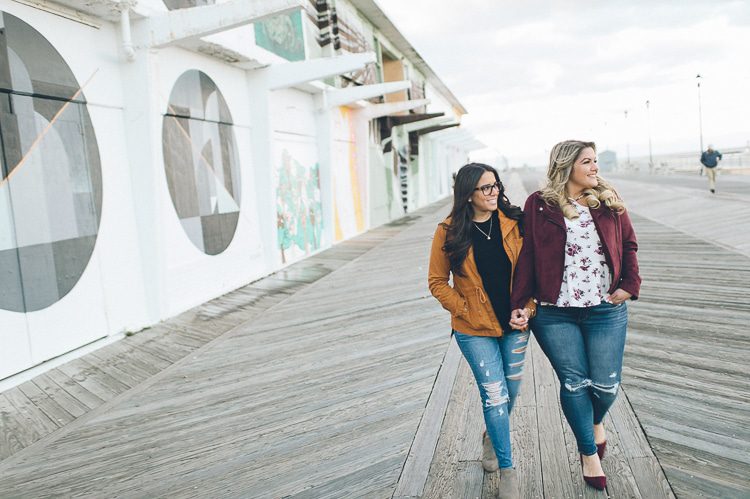 Asbury Park engagement session in Central Jersey captured by Central Jersey LGBTQ wedding photographer Ben Lau.