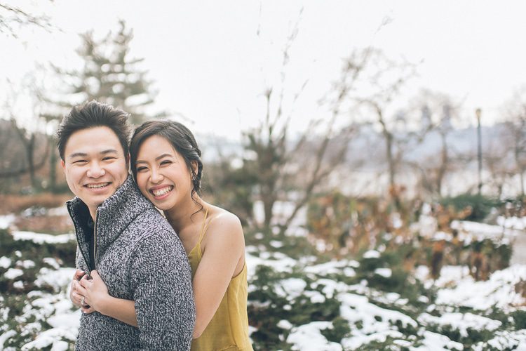 NYC engagement session at Fort Tryon, Bryant Park and the New York Public Library, captured by NYC wedding photographer Ben Lau.