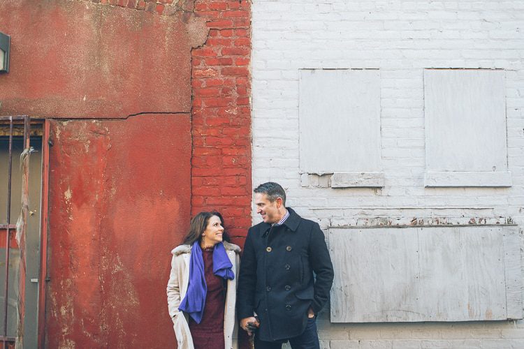 Hoboken engagement session captured by natural, photojournalistic North Jersey wedding photographer Ben Lau.
