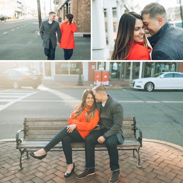 Red Bank engagement session down the Jersey Shore, captured by fun NJ wedding photographer Ben Lau.