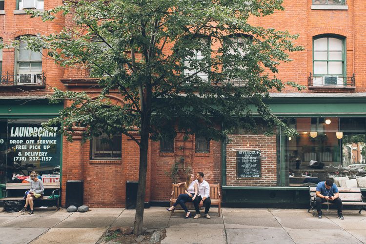 Brooklyn Engagement Session captured by fun, photojournalistic NYC wedding photographer Ben Lau.