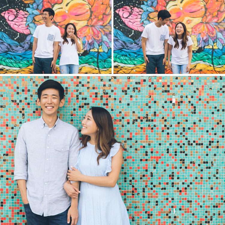 Asbury Park engagement session down the Jersey Shore, captured by fun Jersey Shore wedding photographer Ben Lau.
