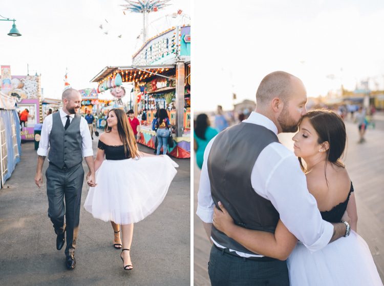 Brooklyn engagement session in Prospect Park and Coney Island, captured by Brooklyn wedding photographer Ben Lau.