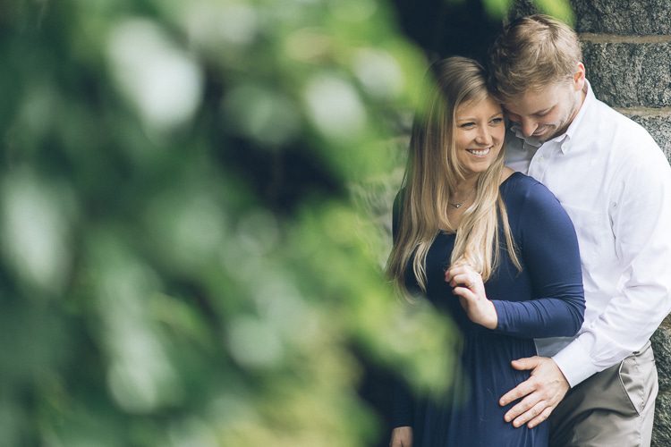 NJ Botanical Garden engagement session in the rain, captured by North Jersey wedding photographer Ben Lau.