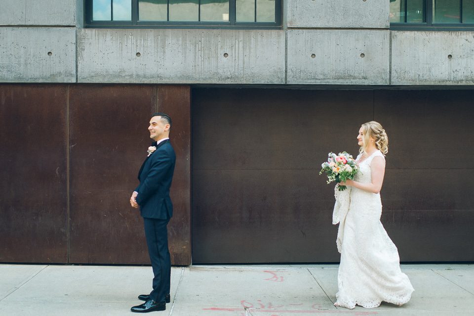 26 Bridge wedding in Brooklyn, captured by fun, candid, photojournalistic Brooklyn wedding photographer Ben Lau.